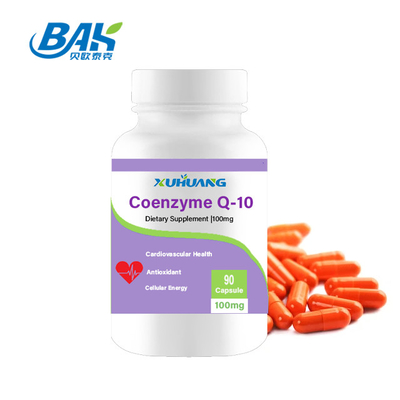 100 mg de Coenzima Q10 en polvo para botella personalizada con una vida útil de 36 meses