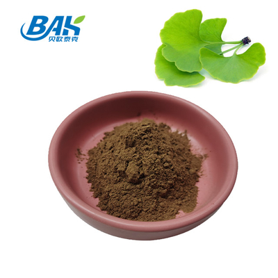 El Ginkgo Biloba de las lactonas el 6% de la flavona el 24% extrae el polvo de Brown amarillo