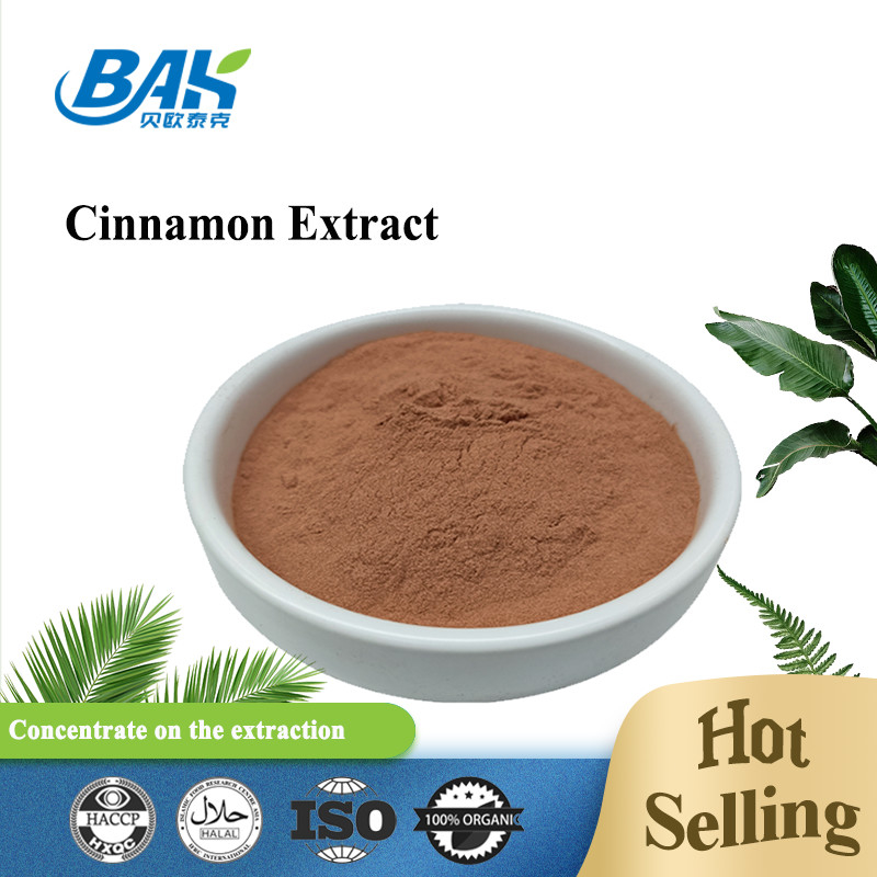 BAK Cinnamomum Cassia Presl Extracto de canela de alta calidad Polvo rojo marrón 100% Pasado 80 malla